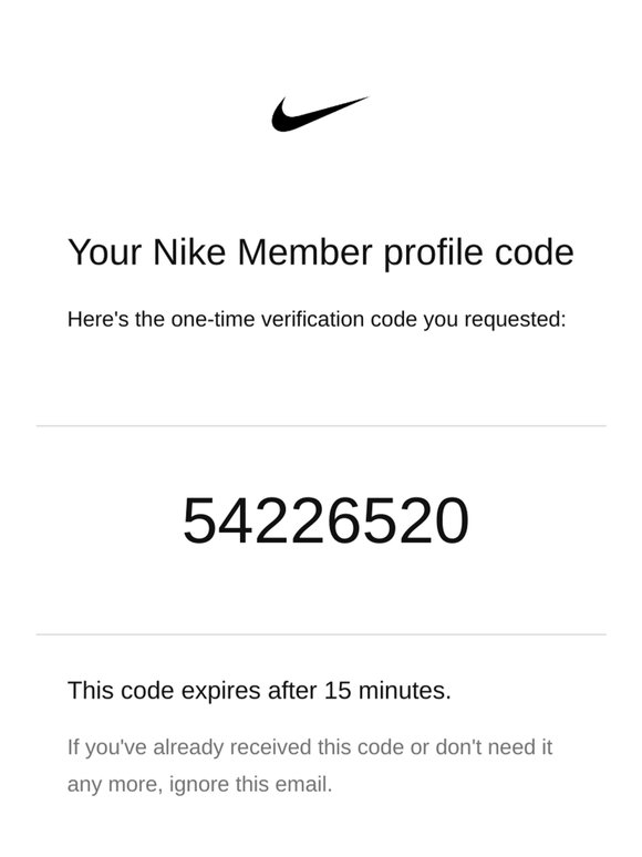Here's your one-time code
