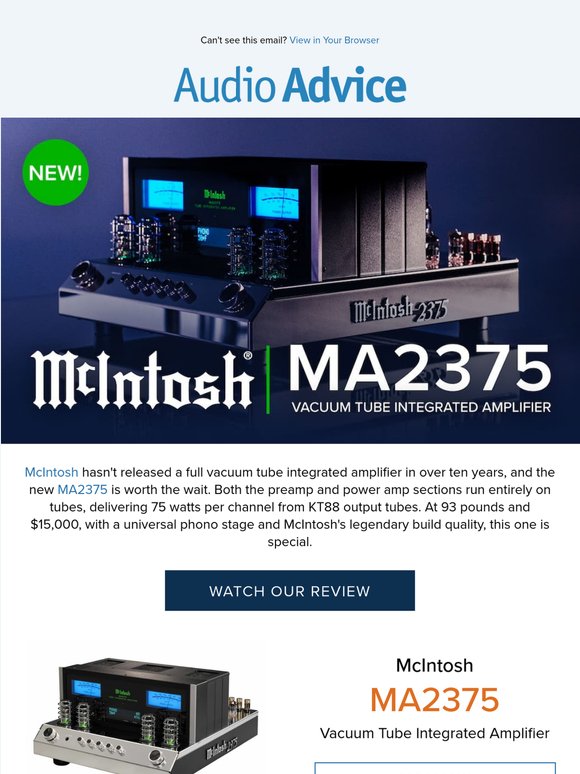 ❗NEW! McIntosh MA2375 Vacuum Tube Integrated Amplifier + WiiM’s First Soundbar