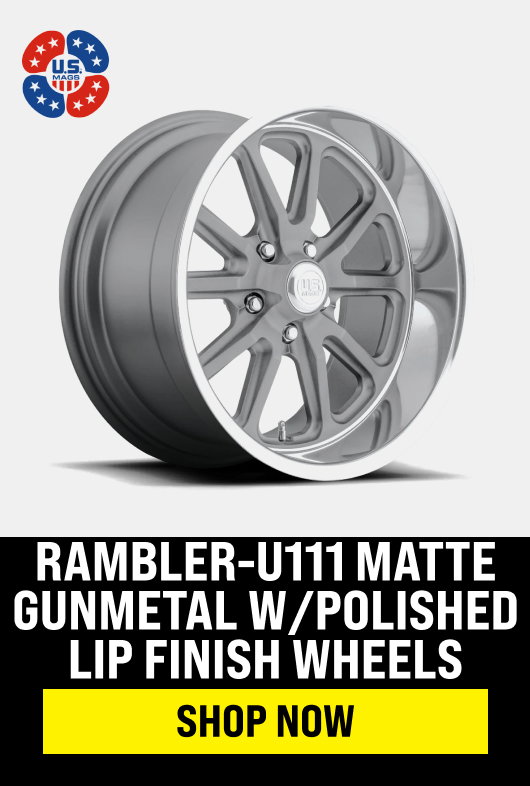 Rambler-U111 Matte Gunmetal w/Polished Lip Finish Wheels