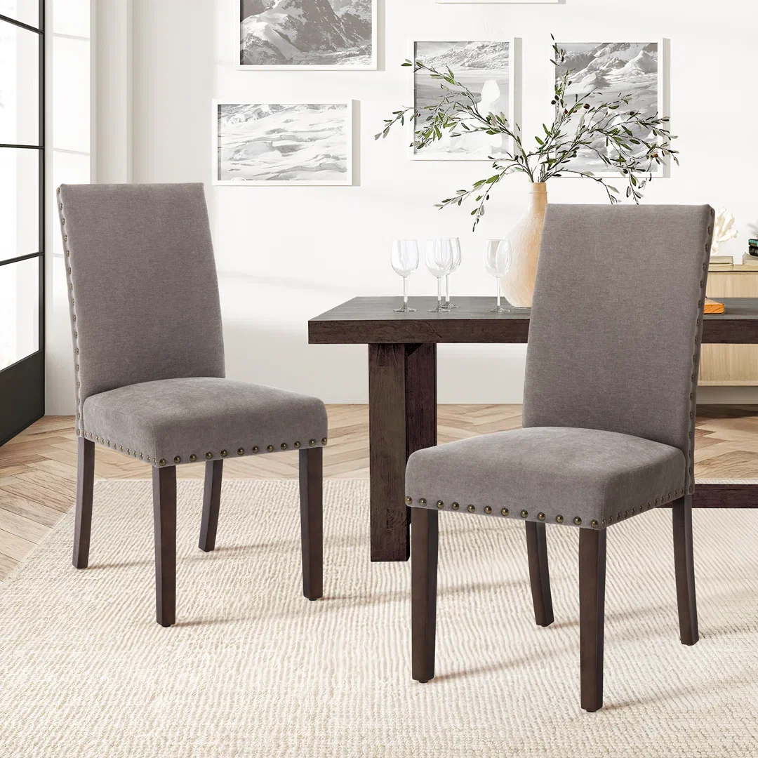 Bontrager 20'' H Linen Dining Chair - Upholstered Parsons Side Chair