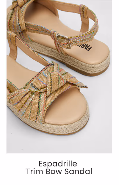 Espadrille Trim Bow Sandal
