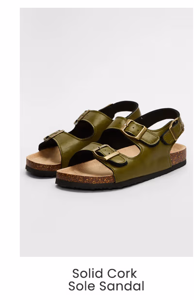 Solid Cork Sole Sandal