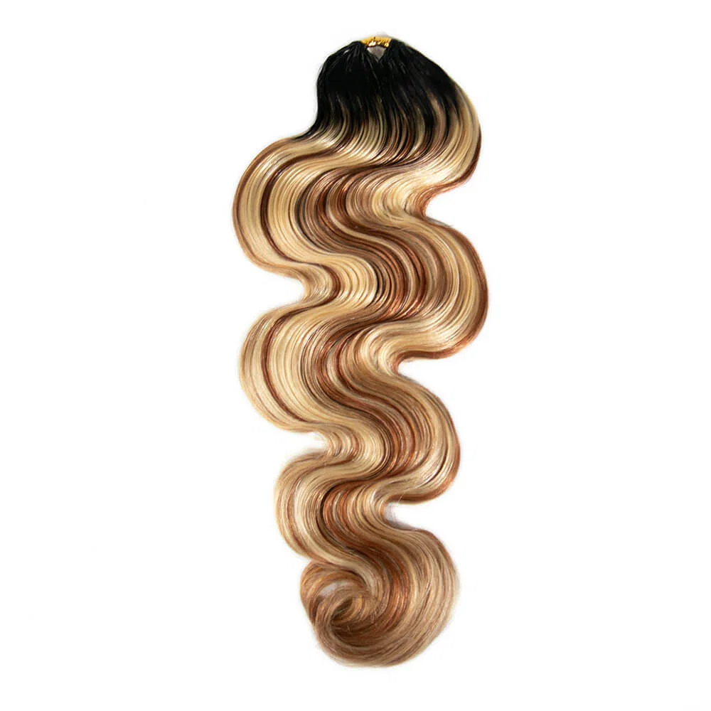 Image of EAYON Ombre #T1B/27/30/613 Blonde Body Wave Crochet Human Hair