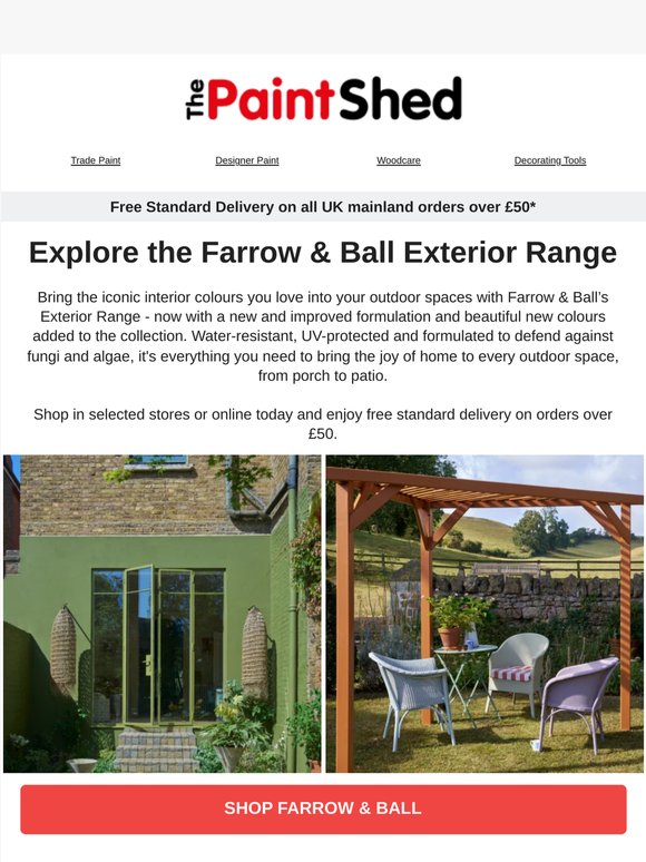 Bring colour outdoors with Farrow & Ball ❤️