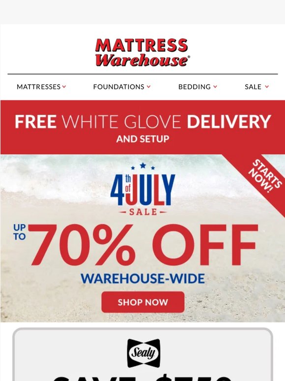 NOW: Up to 70% OFF Warehouse-Wide
