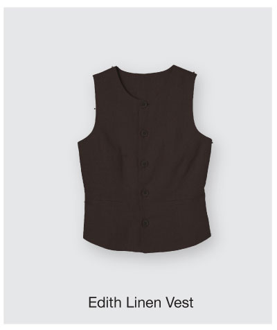 Shop Edith Linen Vest