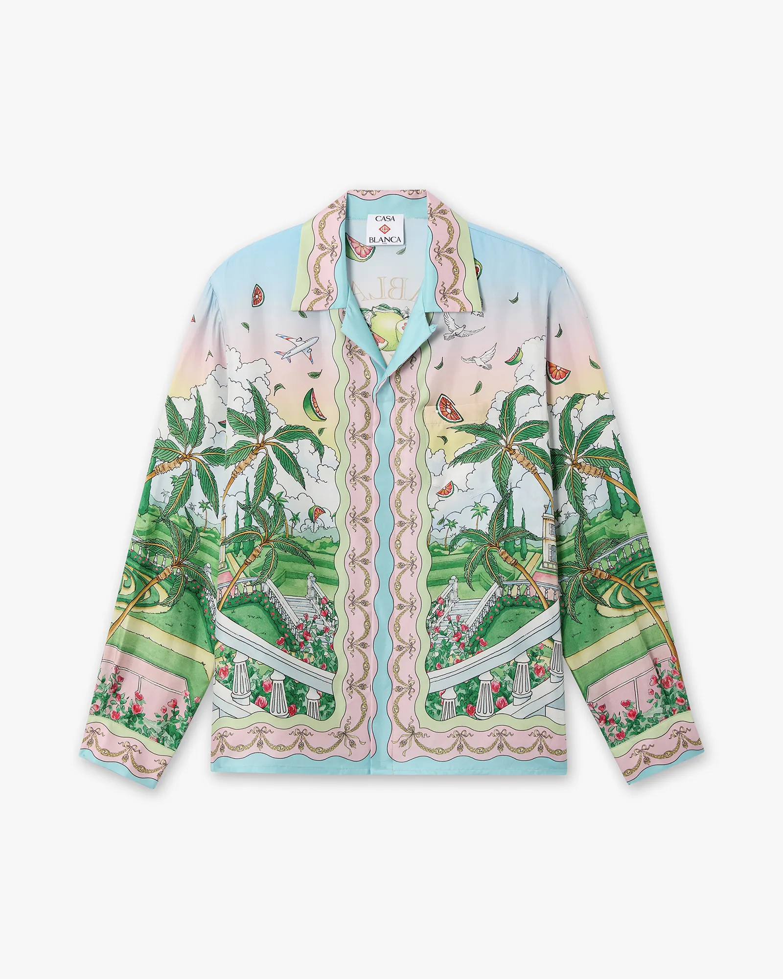 Image of Multicolour Laduree x Casablanca Long Sleeve Silk Shirt