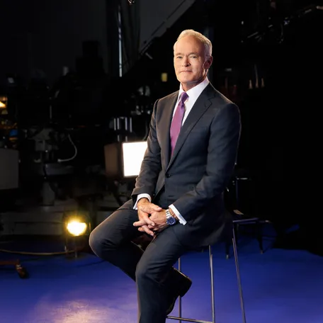Scott Pelley poses in this 2025 promotional handout photo.