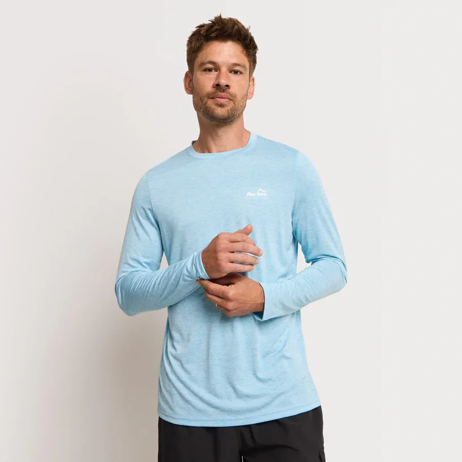 Mens Active Long Sleeve T-Shirt Blue