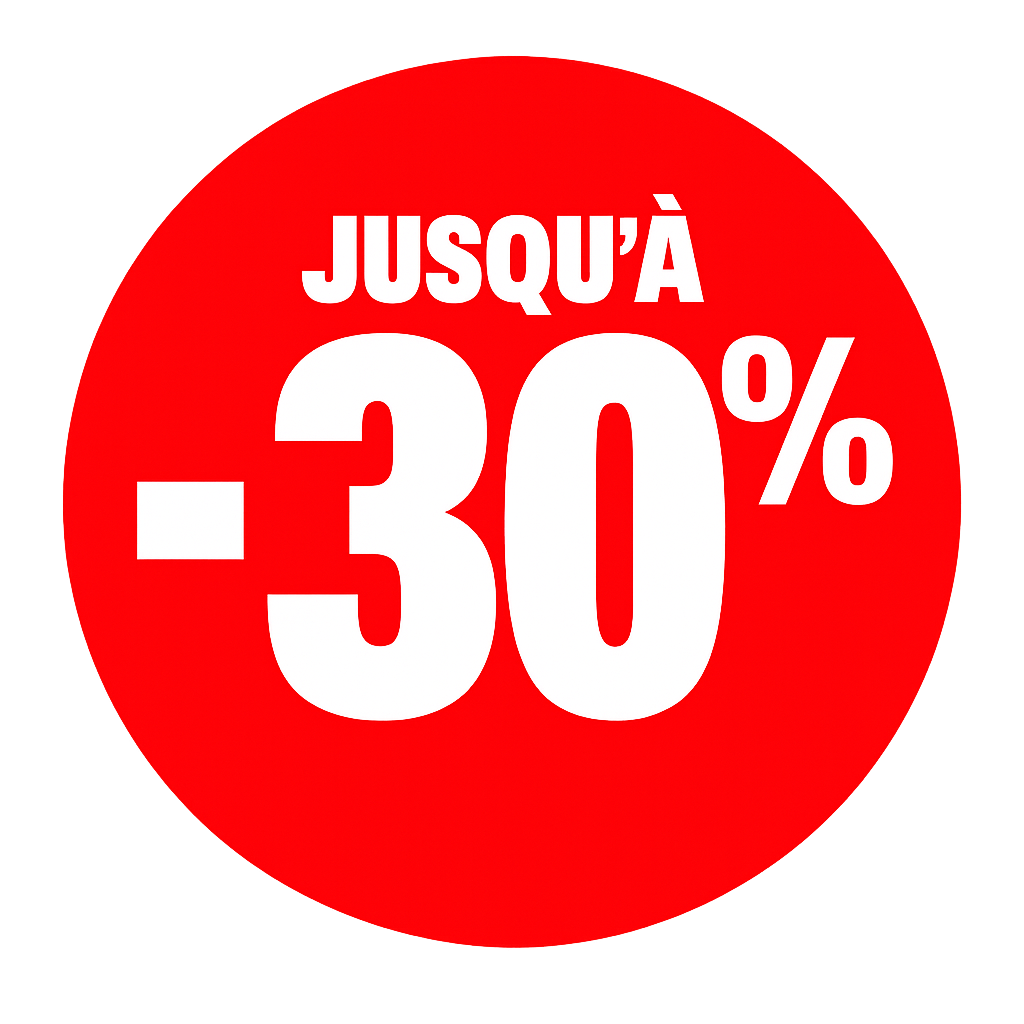Jusqu'à -30%