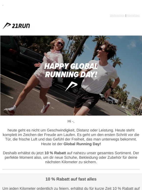 Das ist dein Tag: Heute ist der Global Running Day!