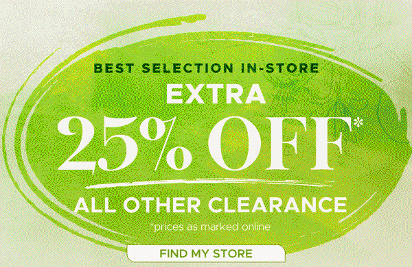 Extra 25% Off All Other Clearance In-Store