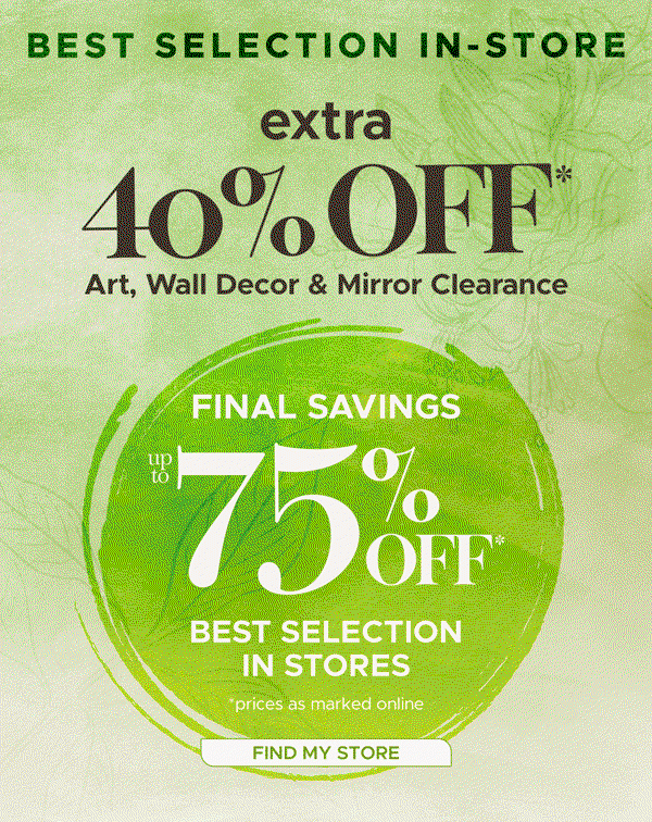 Extra 40% Off Clearance In-Store