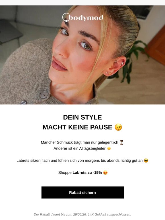 Für 24/7 Tragekomfort gemacht 💛 Labrets jetzt zu -15% 😍