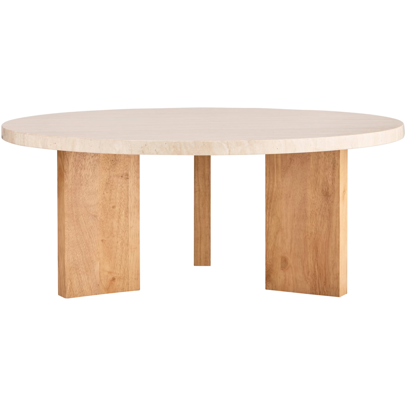 Eden Coffee Table 90 cm, Oak / Light Stone