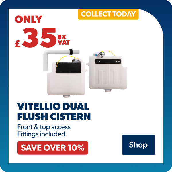 Vitellio dual flush cistern | From £35 Ex. VAT | Save over 10% | Collect today