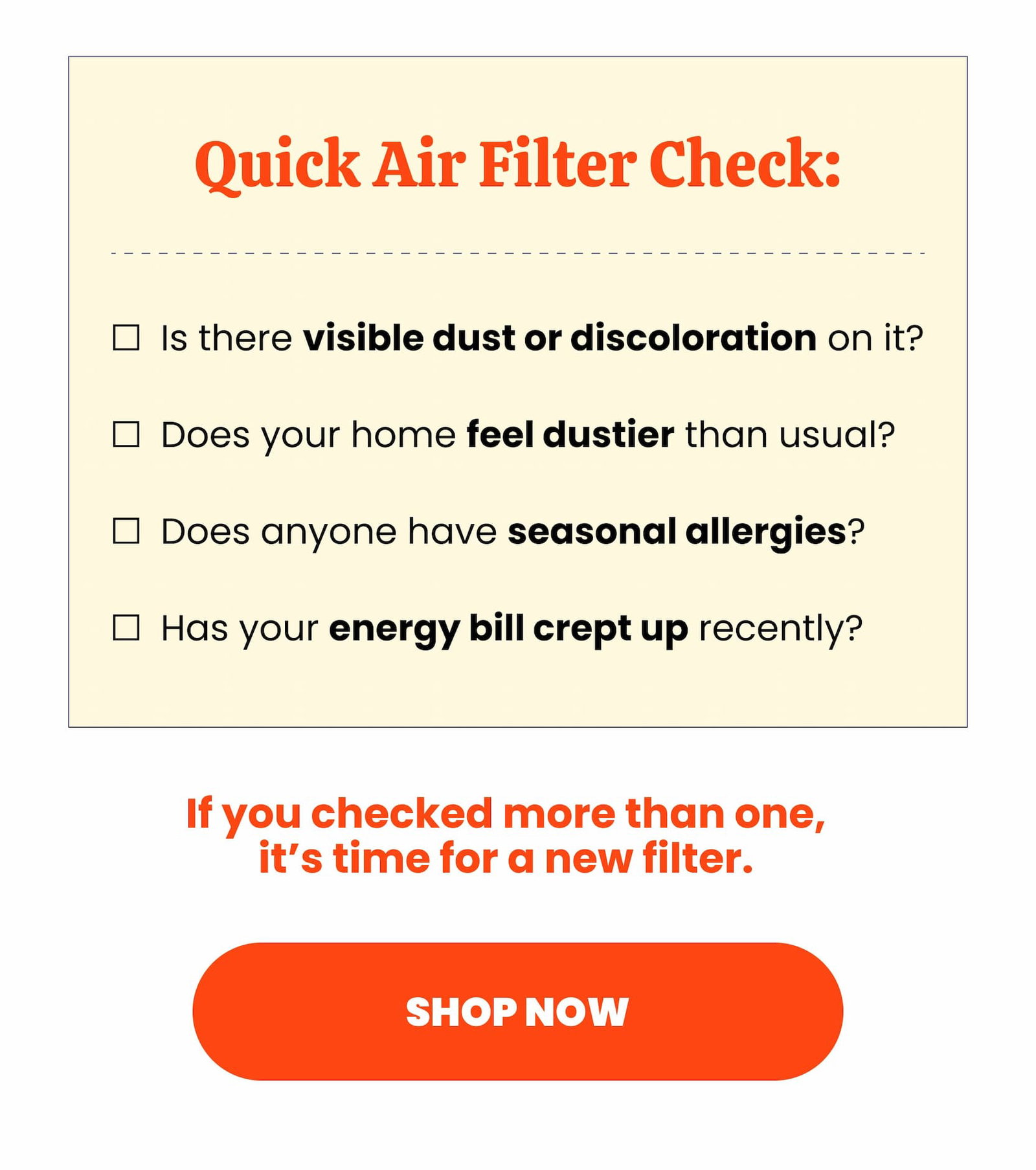 Quick Air Filter Check