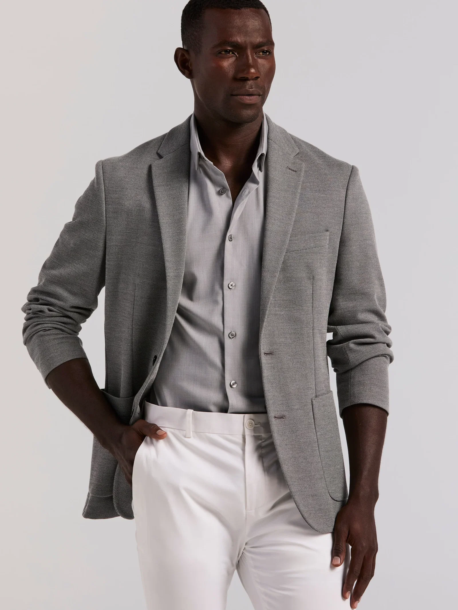 Slim Fit Unlined Textured Sportcoat