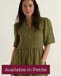 Fen Violet Linen Midi Dress