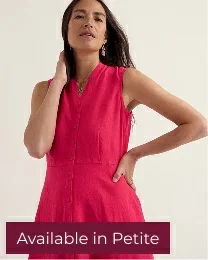 Carved Wood Linen Sleeveless Dress