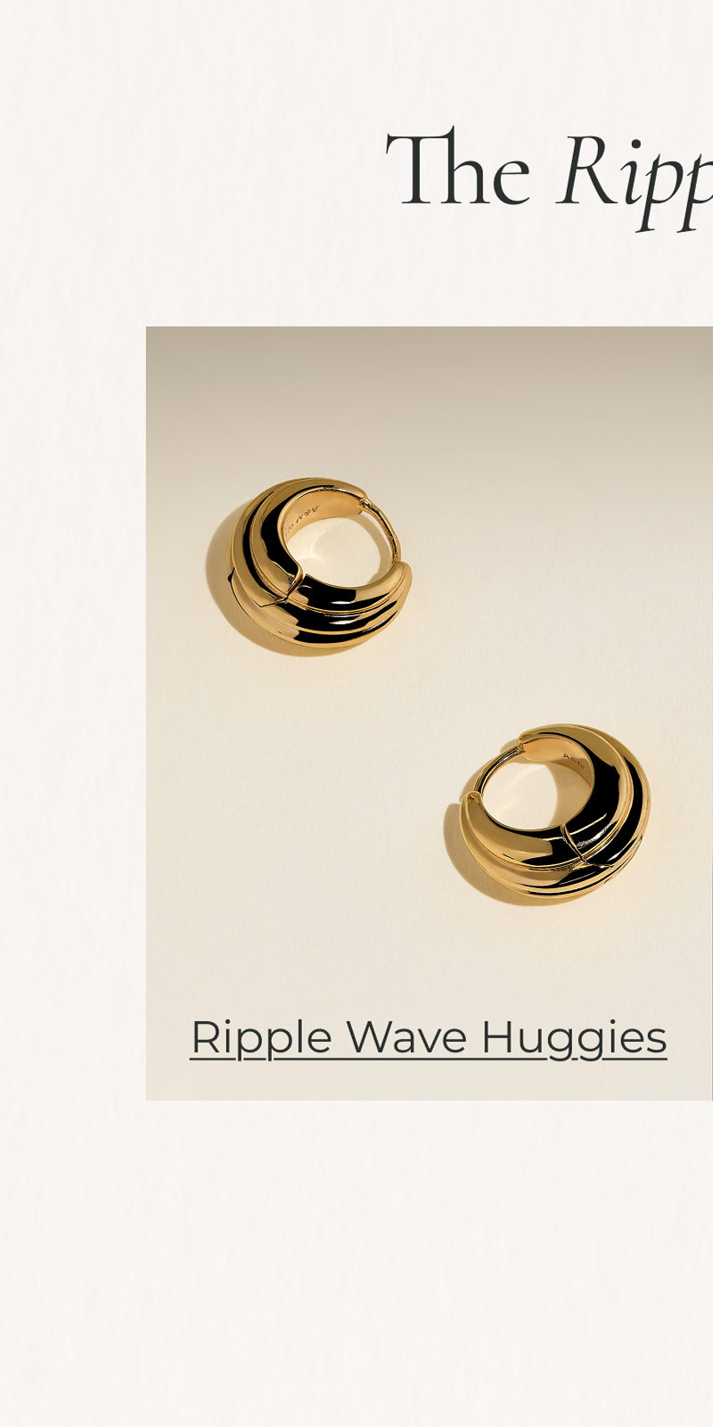Ripple Wave Huggies in Gold