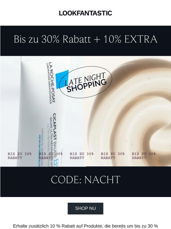 Late night shopping | Bis zu 30% + 10% EXTRA