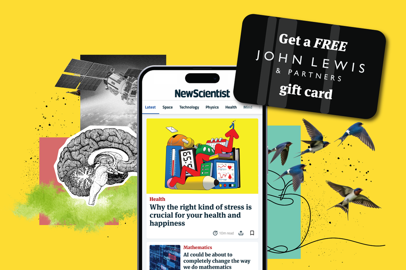 New Scientist subscriptions. Links to offer