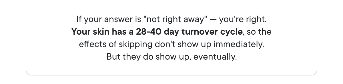 If your answer is 'not right away', you're right.