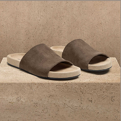 WOMEN'S TWO TONE SUEDE SLIDE