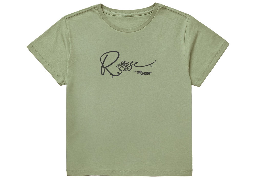 Image of ROSE WOMEN'S CROPPED T-SHIRT - SAGE