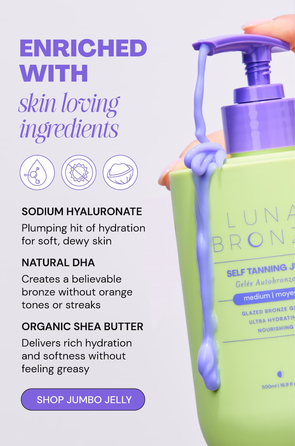 enriched with skin loving ingredients