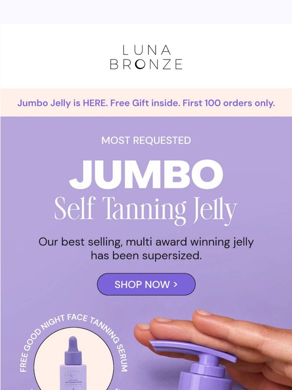 NEW: JUMBO Self Tanning Jelly is here 🫟