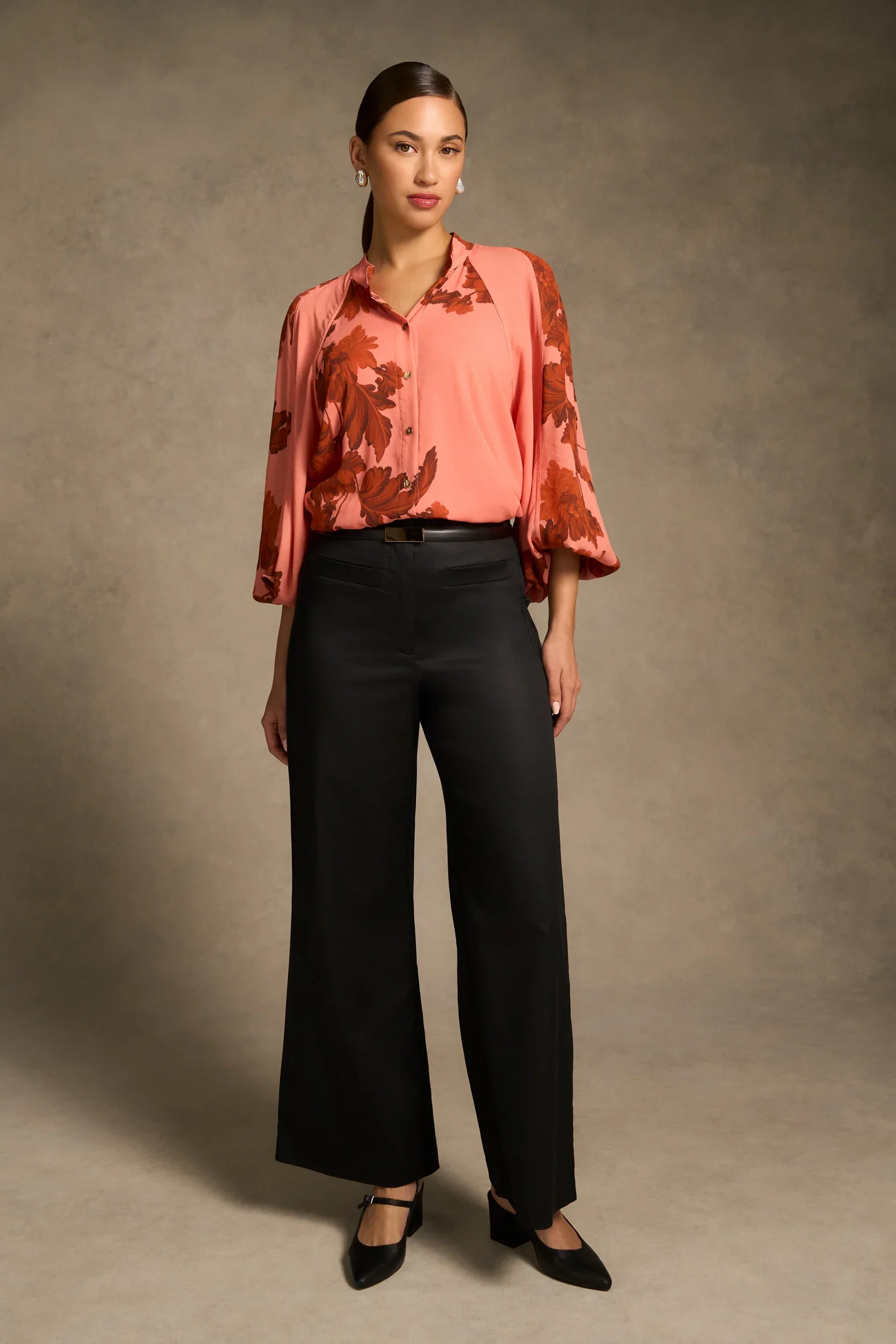 Image of Panelled Raglan Shirt - Sienna Floral Print