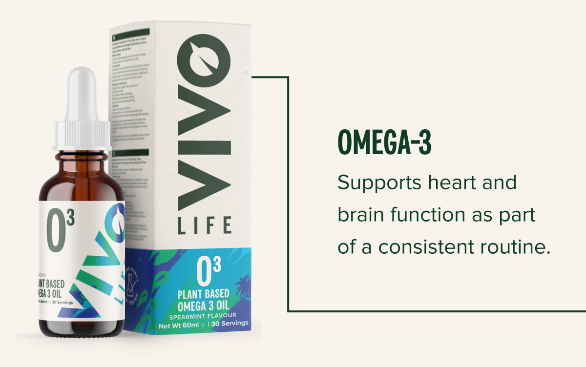 Omega-3 Supports heart and brain function as part of a consistent routine.