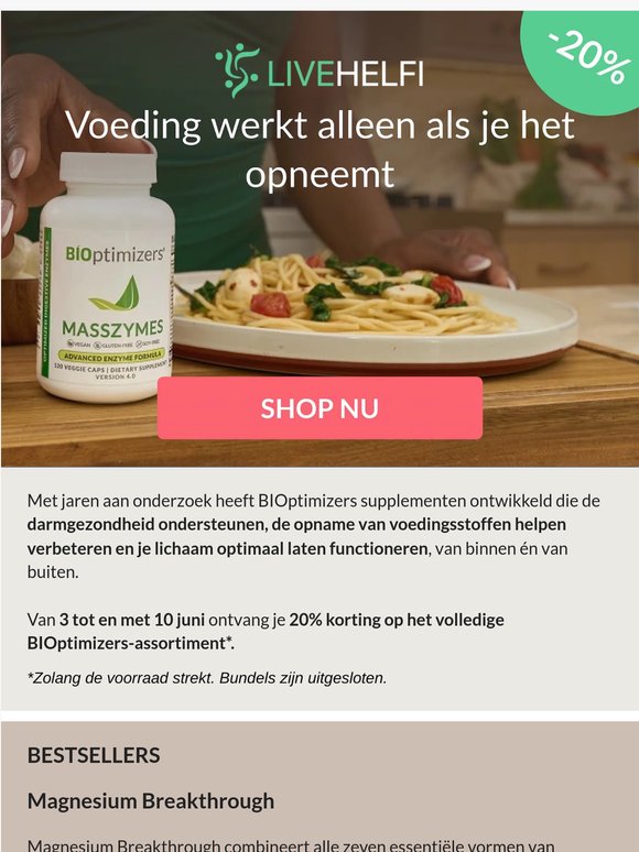 20% korting op BIOptimizers deze week