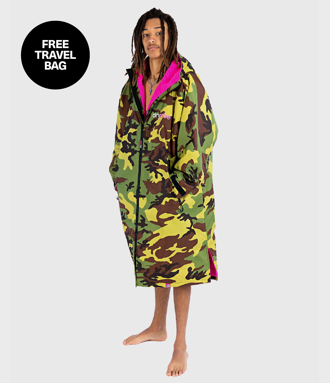 Dryrobe® Advance in Camo Pink
