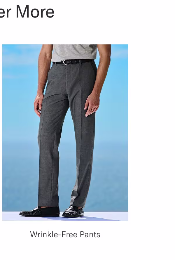 Wrinkle free trousers