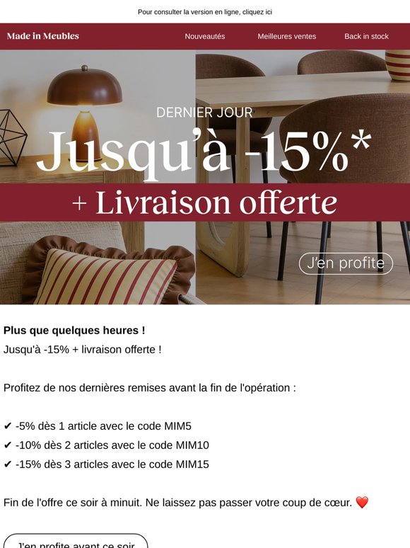 C'est votre dernière chance !