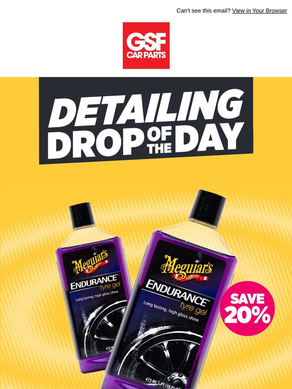 ✨ Today Only: 20% Off Meguiar’s Endurance Tyre Gel