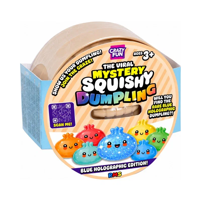 Image of Original Viral Mystery Squishy Dumpling Blue Holographic Edition