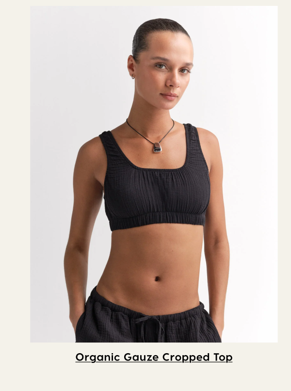 Organic Gauze Cropped Top
