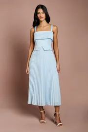 Petite Square Neck Midi Dress