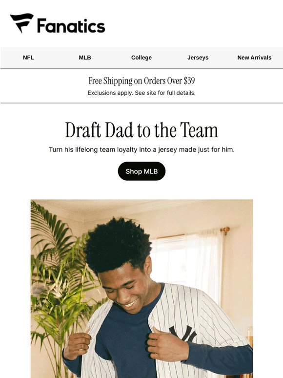 Shop Custom Jerseys for Father’s Day