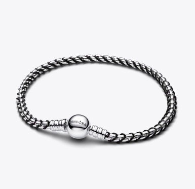Black Cord Box Chain Bracelet