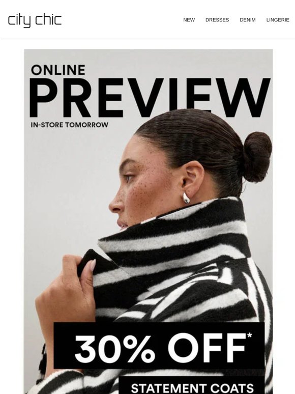 Online Preview 😍 30% Off* Statement Coats & Jumpers