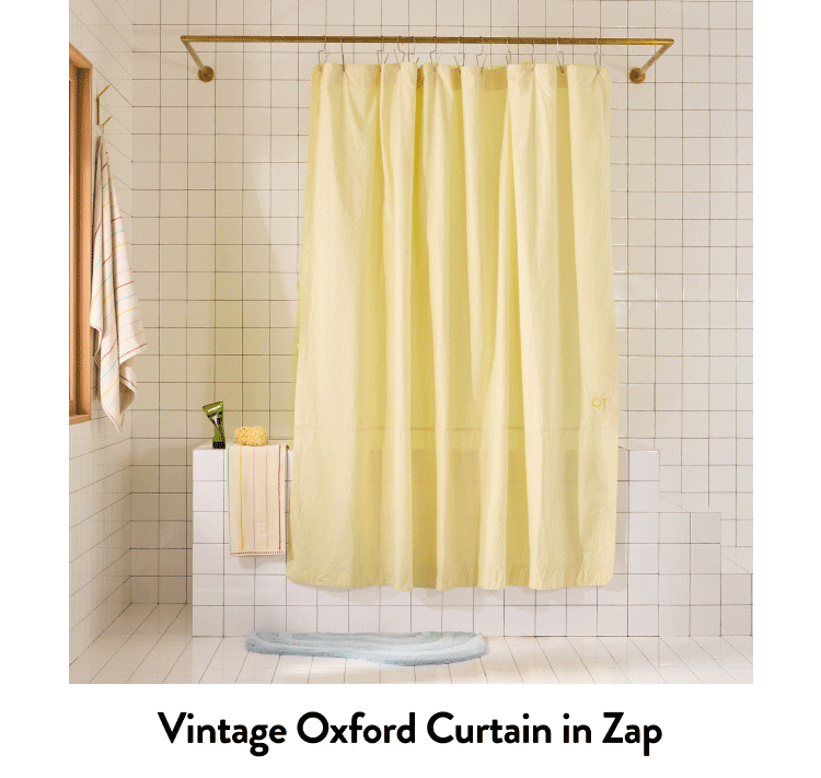 Vintage Oxford Curtain in Zap 