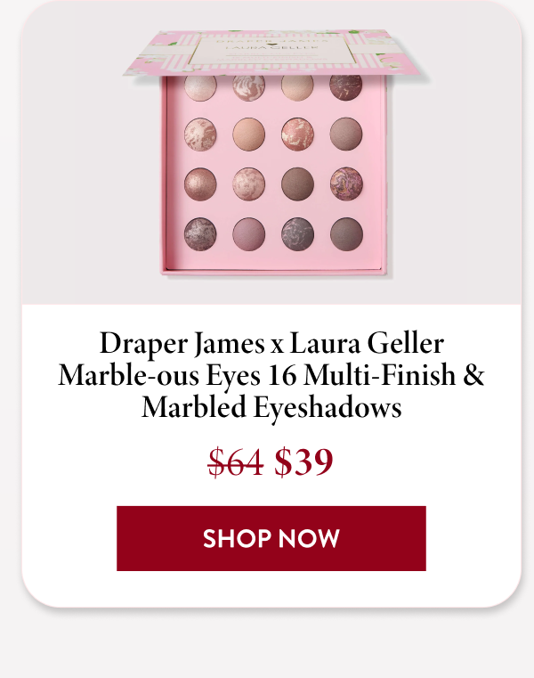 Draper James x Laura Geller Marble-ous Eyes 16 Multi-Finish & Marbled Eyeshadows | Shop Now