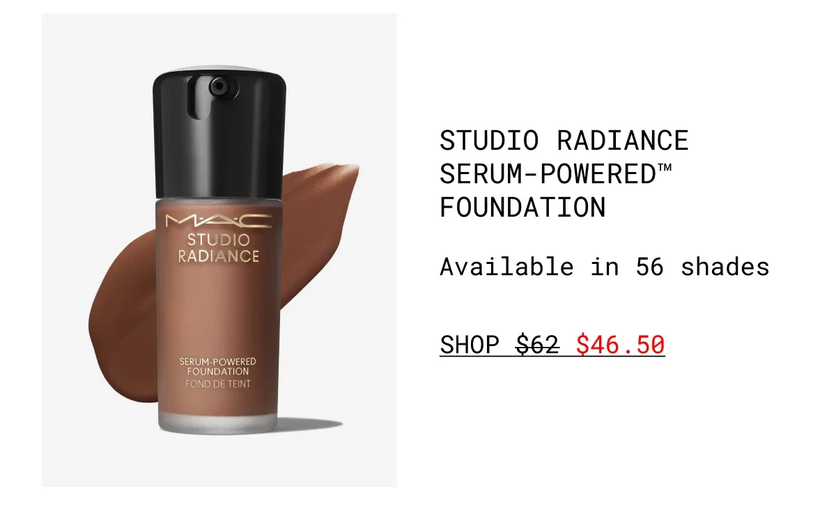 Studio Radiance Serum-Powered™ Foundation | Available in 56 shades | shop $46.50