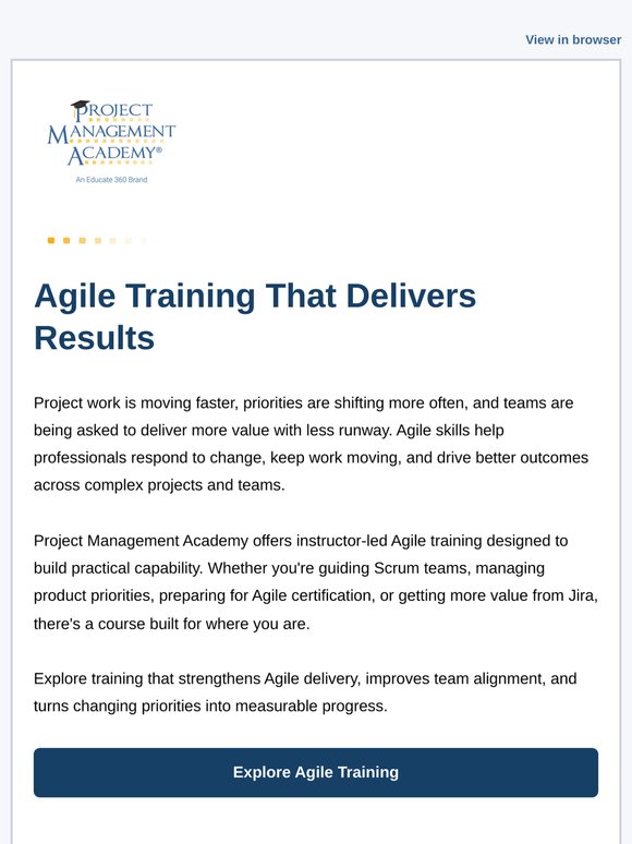 Your Next Agile Certification Course