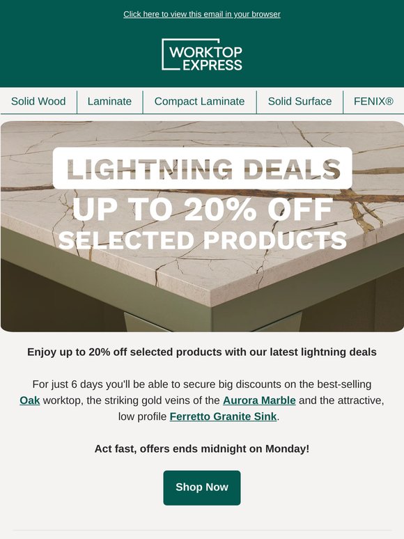 ⚡ ELECTRIFYING SAVINGS - Up To 20% Off With Our New Lightning Deals ⚡